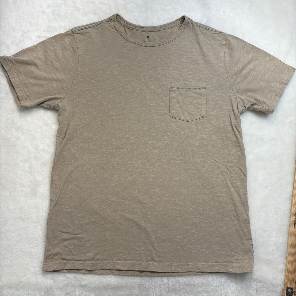 Men’s Roark Organic Cotton Pocket T Shirt Sand Color Size Medium